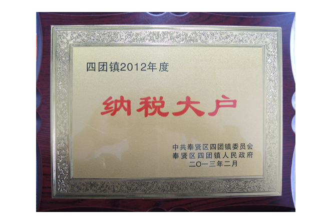 上海市奉獻(xiàn)區(qū)四團(tuán)鎮(zhèn)納稅大戶