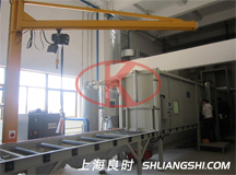 上海良時為客戶研制鍍膜線擋板自動手動噴砂機(jī) 
