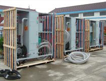 我司為湖北某造船廠提供五套環(huán)保型邊噴邊吸噴砂機